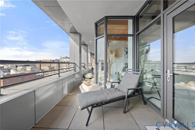 a outdoor living space with furniture