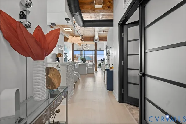 a view of living room with furniture and a window