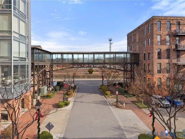 a city view with tall buildings
