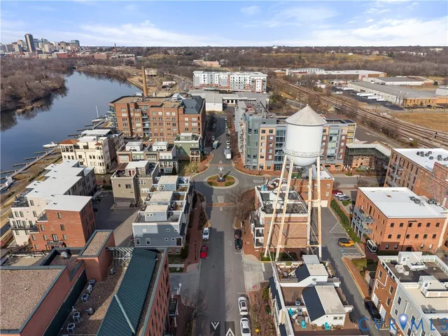 a view of a swimming pool with a yard
