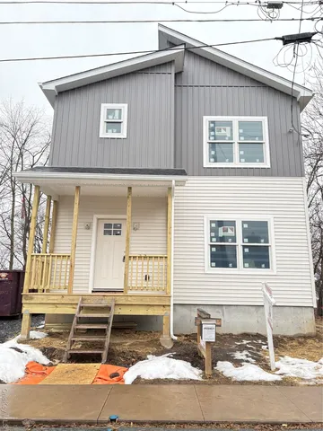 a front view of a house