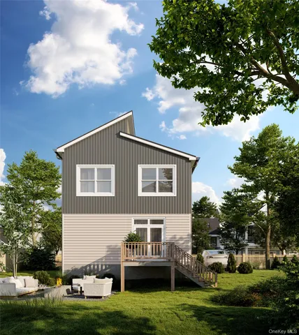 a house view with a garden space