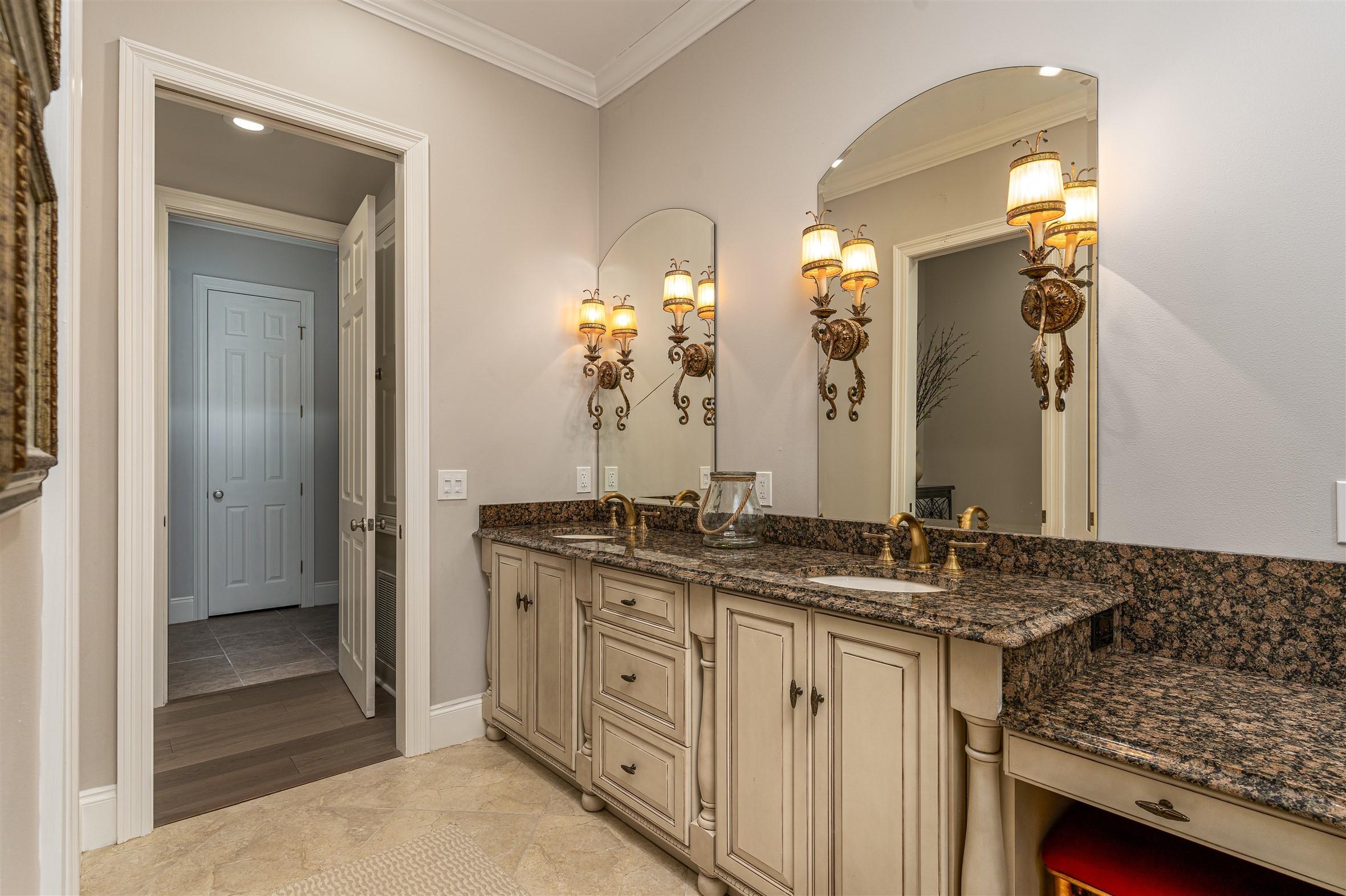 2949 Pine Valley Road Miramar Beach, FL 32550 - Photo 16 of 29 a bathroom with a granite countertop sink and a mirror