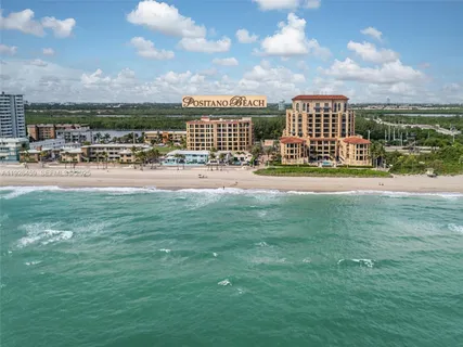 a view of a lake with a city view