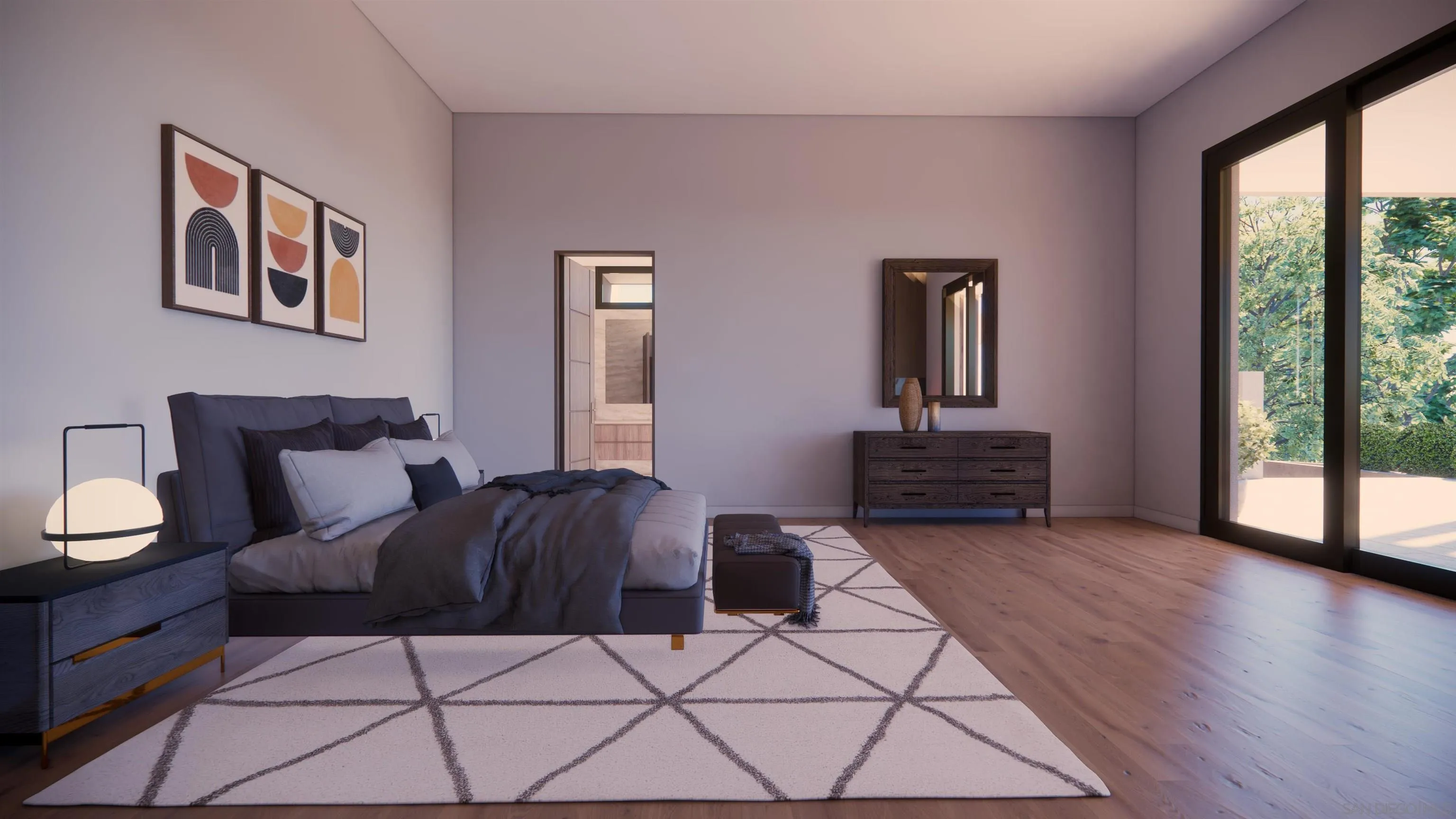 16256 Via Del Alba, Unit PAR 2 Rancho Santa Fe, CA 92067 - Photo 36 of 66 a living room with furniture and a floor to ceiling window