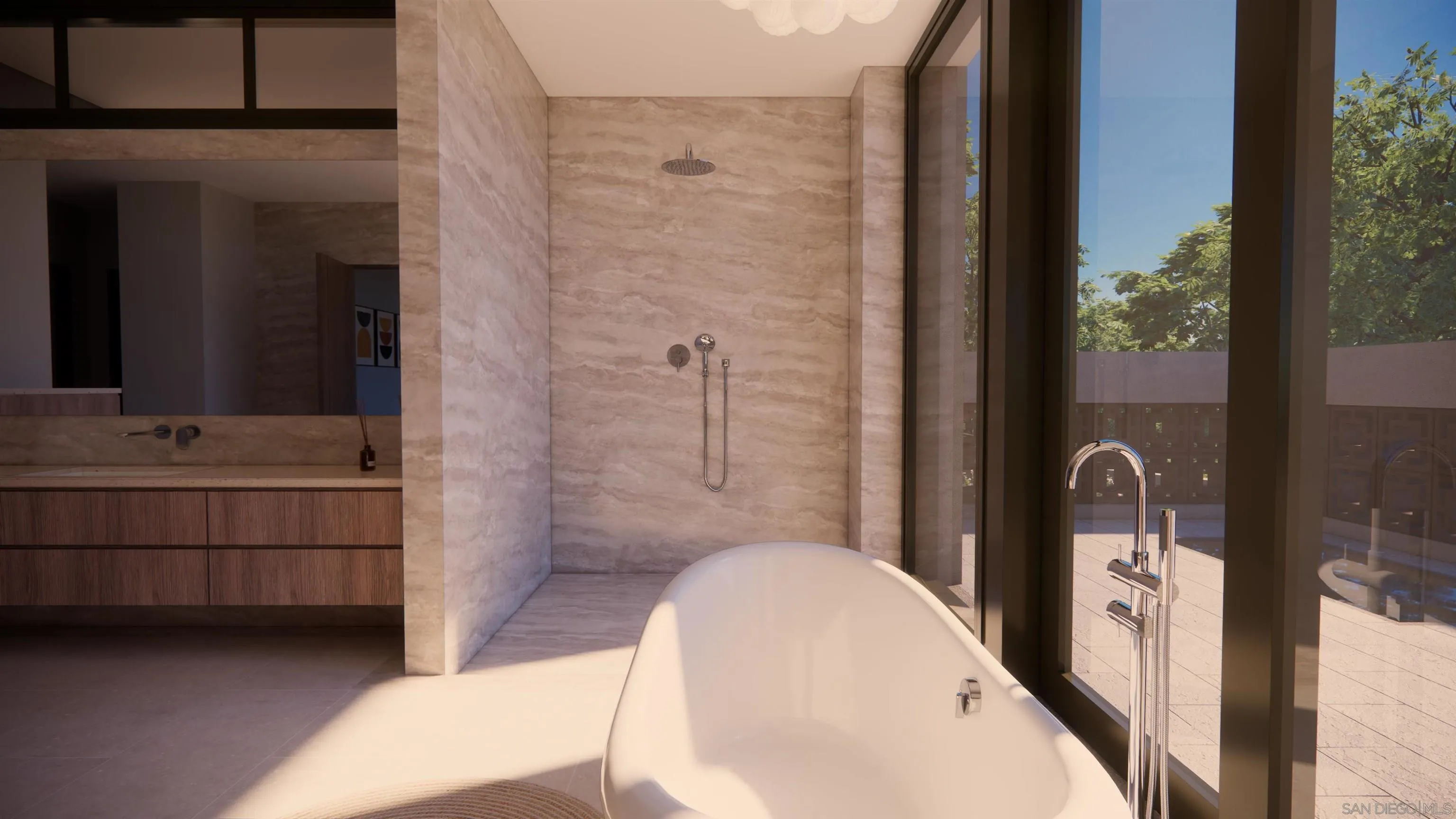 16256 Via Del Alba, Unit PAR 2 Rancho Santa Fe, CA 92067 - Photo 39 of 66 a bathroom with a sink and mirror