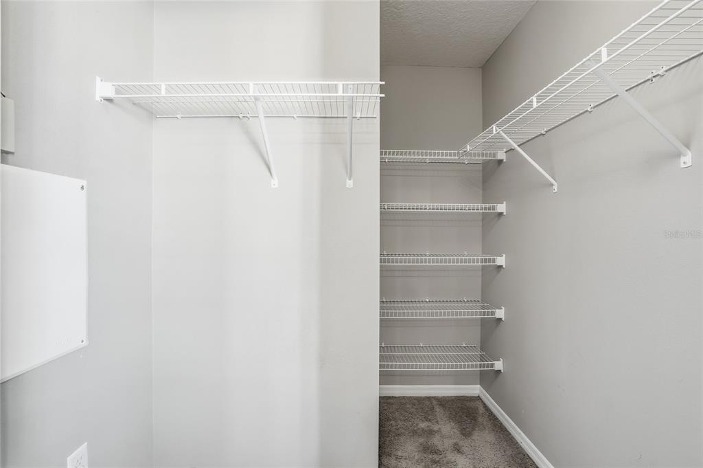 5723 Kingletsound Lithia, FL 33547 - Photo 26 of 33 a view of walk in closet with empty racks