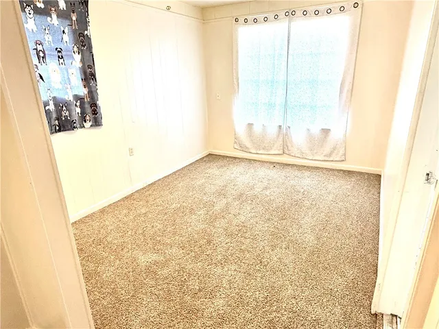 a view of a room with a window