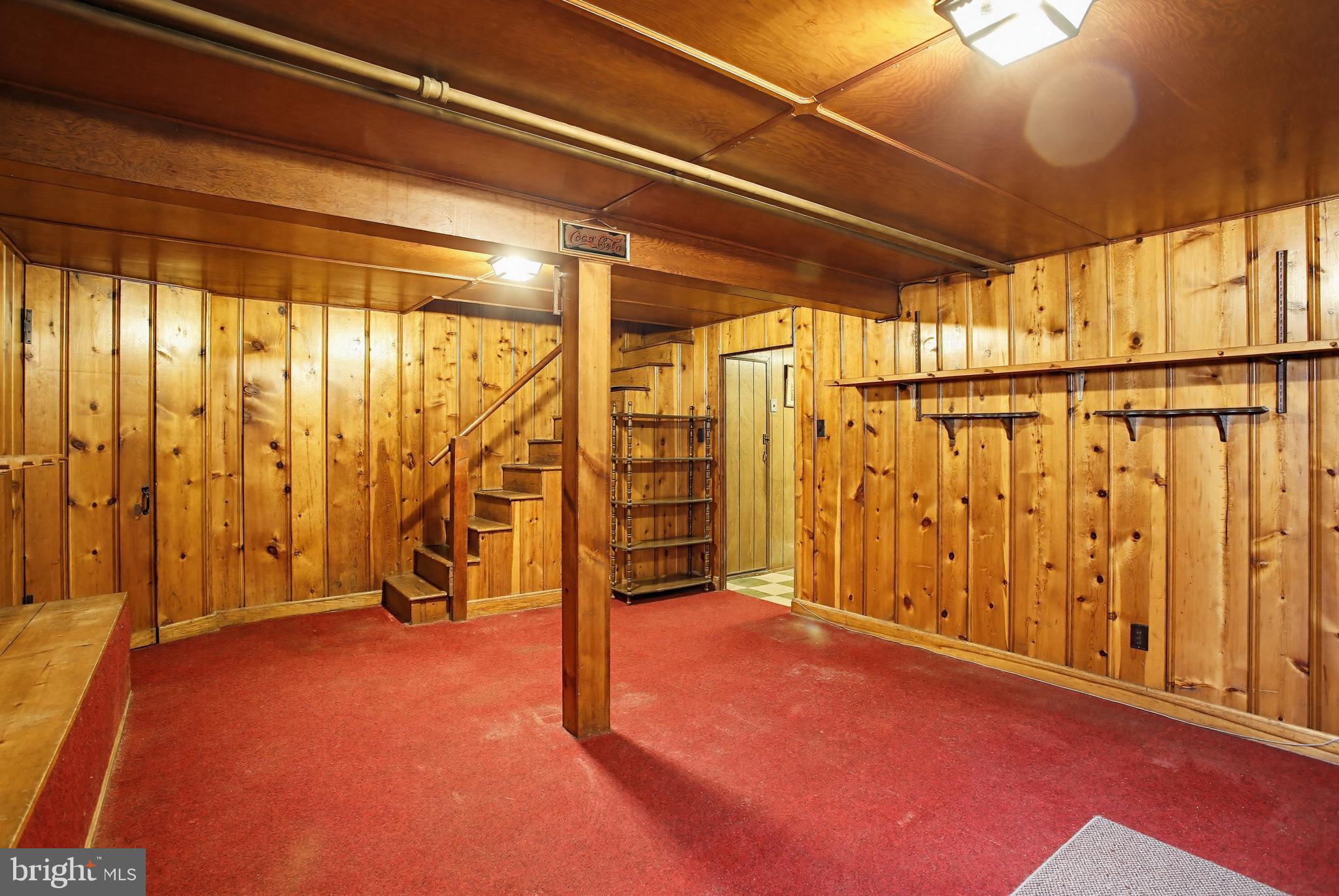 4308 Parkside Drive Baltimore, MD 21206 - Photo 20 of 29 Lower Level Dazzling Knotty Pine Rec Room