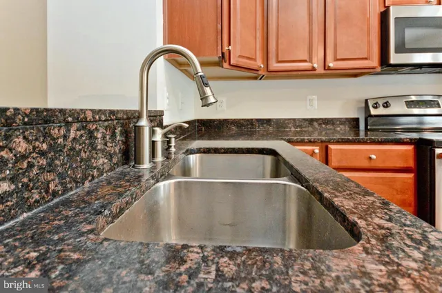 a close view of sink and tap