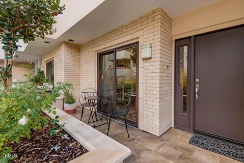 a house view with a seating space