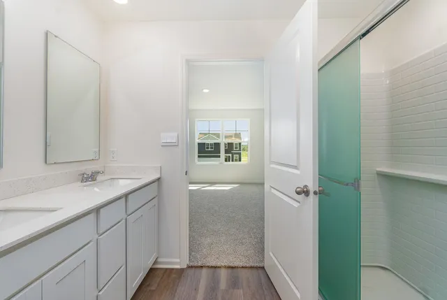 an empty room with a window