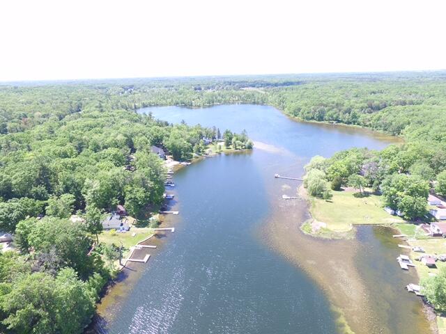 2966 South Staines Road Stanton, MI 48888 - Photo 4 of 36 areial view of Half Moon Lake