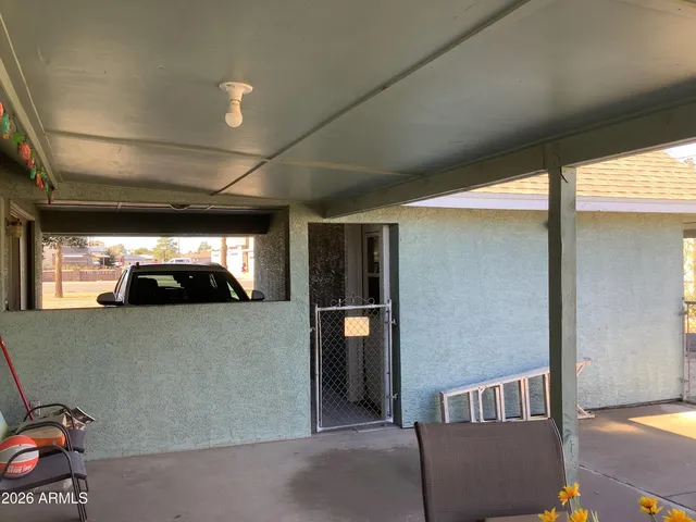 a car parked in parking garage