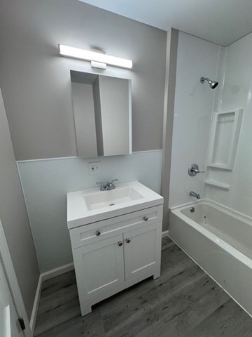 37 Cortland Street, Unit 1 Springfield, MA 01109 - Photo 13 of 14 a bathroom with a tub sink and mirror