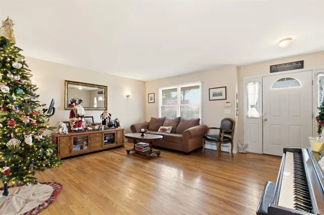 a living room with furniture and a couch