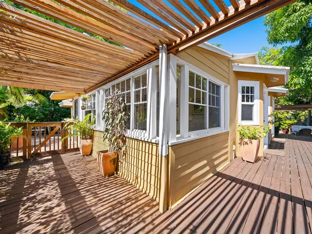 a view of a house with a patio