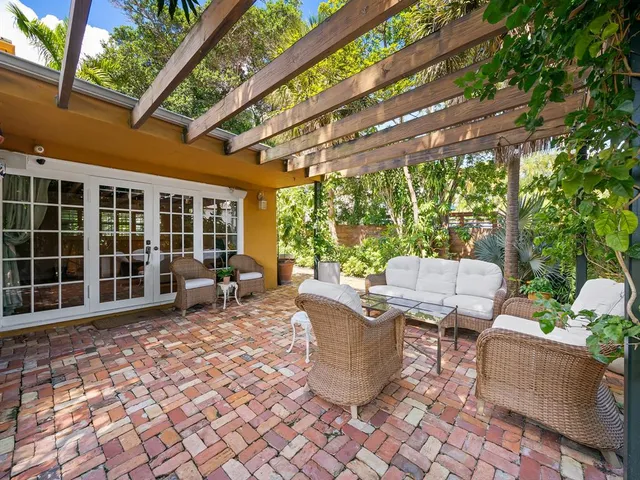 a outdoor space with chairs