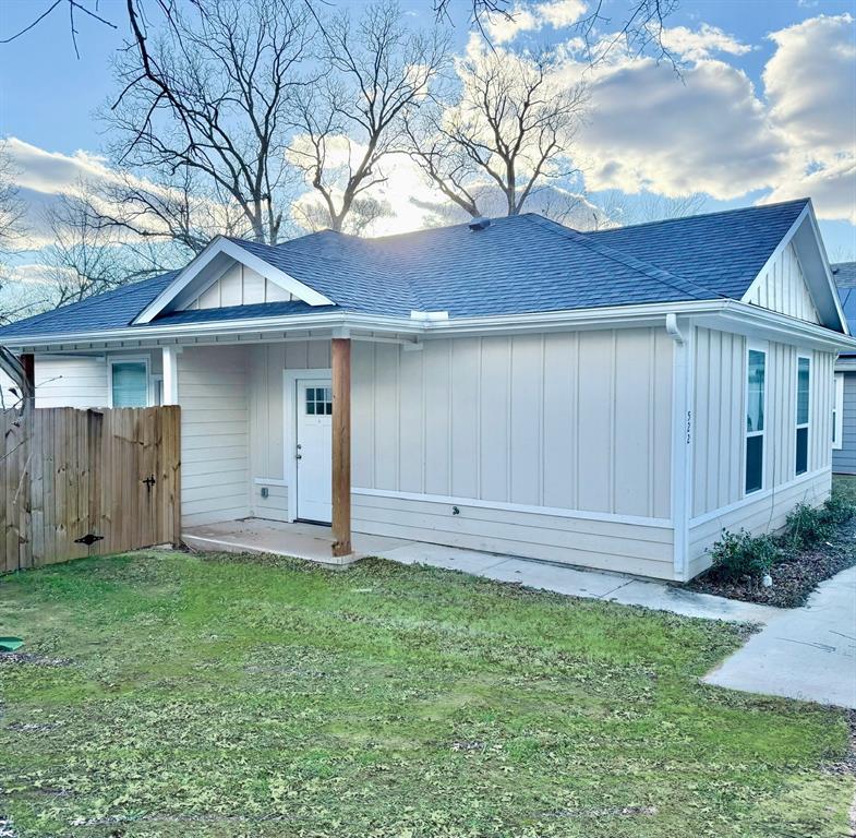 a backyard of a house