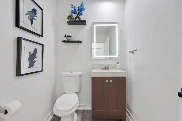 a living room with large windows