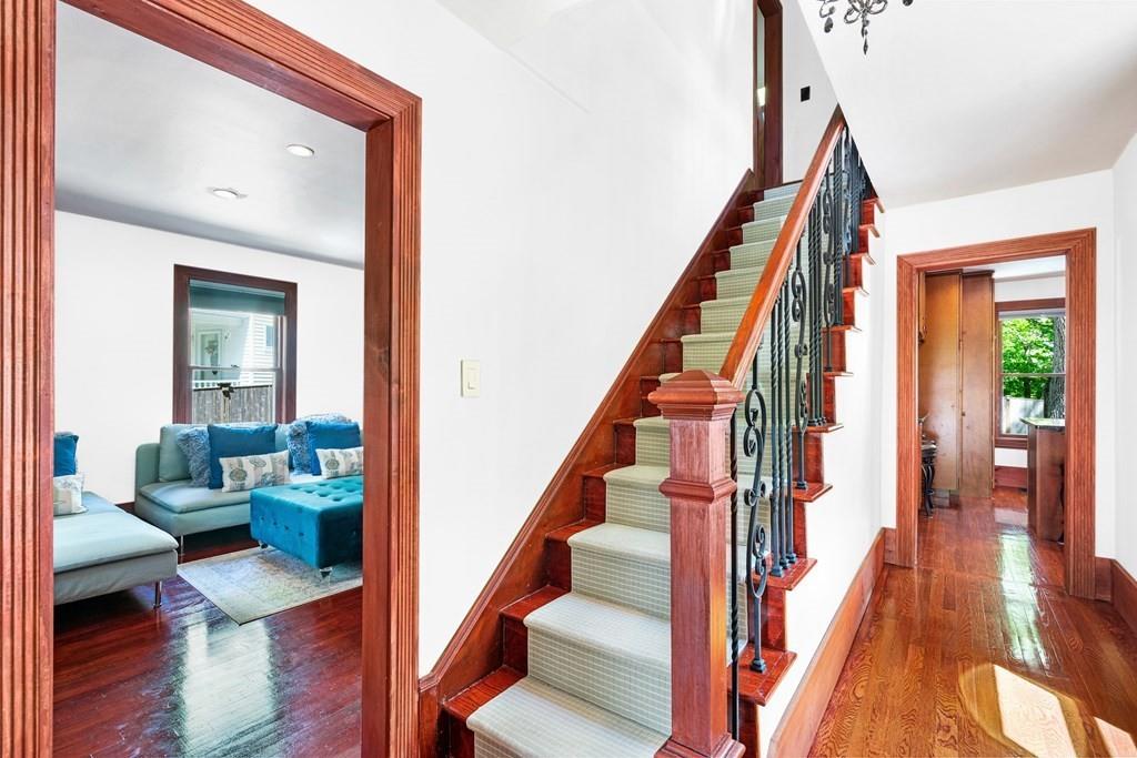 46 River Ridge Wellesley, MA 02481 - Photo 3 of 27 a view of entryway and hall with wooden floor