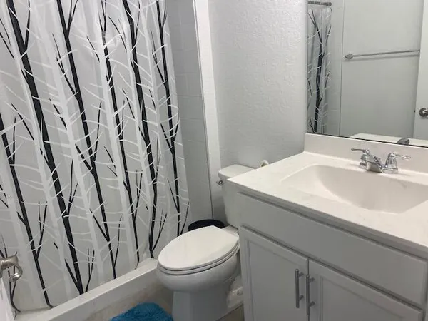 a bathroom with a sink and toilet
