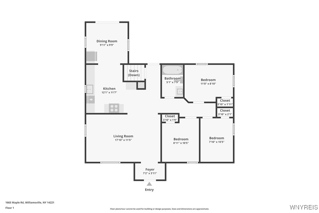 1665 Maple Road Amherst, NY 14221 - Photo 26 of 26 floor plan with appx measurements