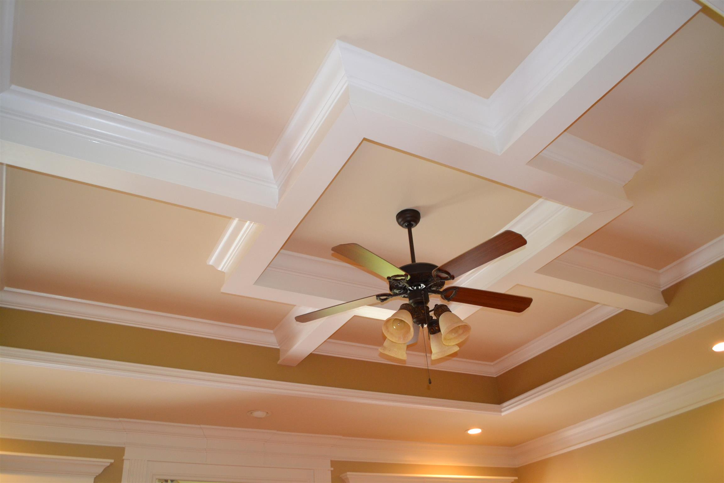 730 Walnut Grove Road Lebanon, TN 37090 - Photo 19 of 29 BOXED TREY CEILING IN LIVING ROOM; LOTS OF CROWN MOLDING; WINDOWS WITH TRANSOMS BRINGS LOTS OF LIGHT INTO THE LARGE LIVING ROOM FLOWING INTO THE KITCHEN AND OVERLOOKING THE BEAUTIFUL ACREAGE