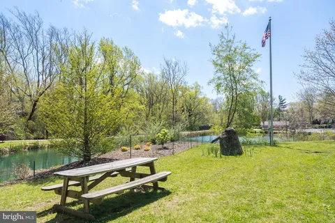 a view of a backyard with swimming pool