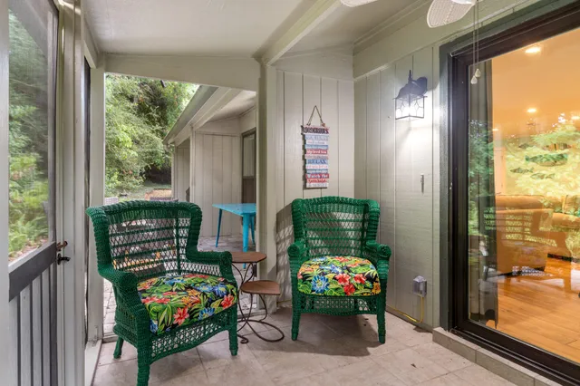 a outdoor living space with furniture and garden view