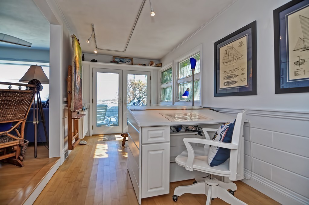 56 Marmion Way Rockport, MA 01966 - Photo 14 of 30 a view of a workspace with furniture and a window