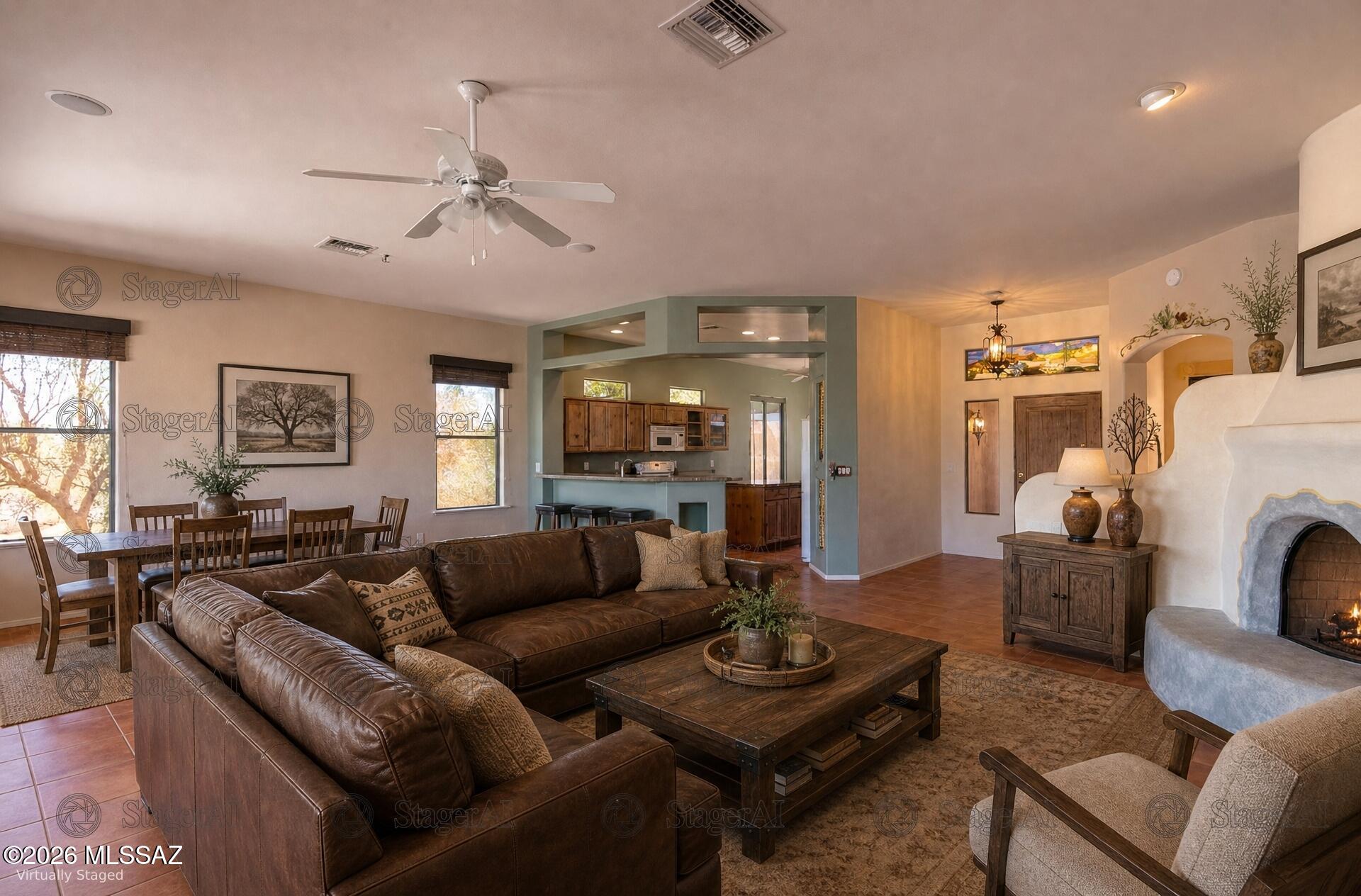 3002 West Oasis Road Tucson, AZ 85742 - Photo 9 of 49 Virtually staged with table