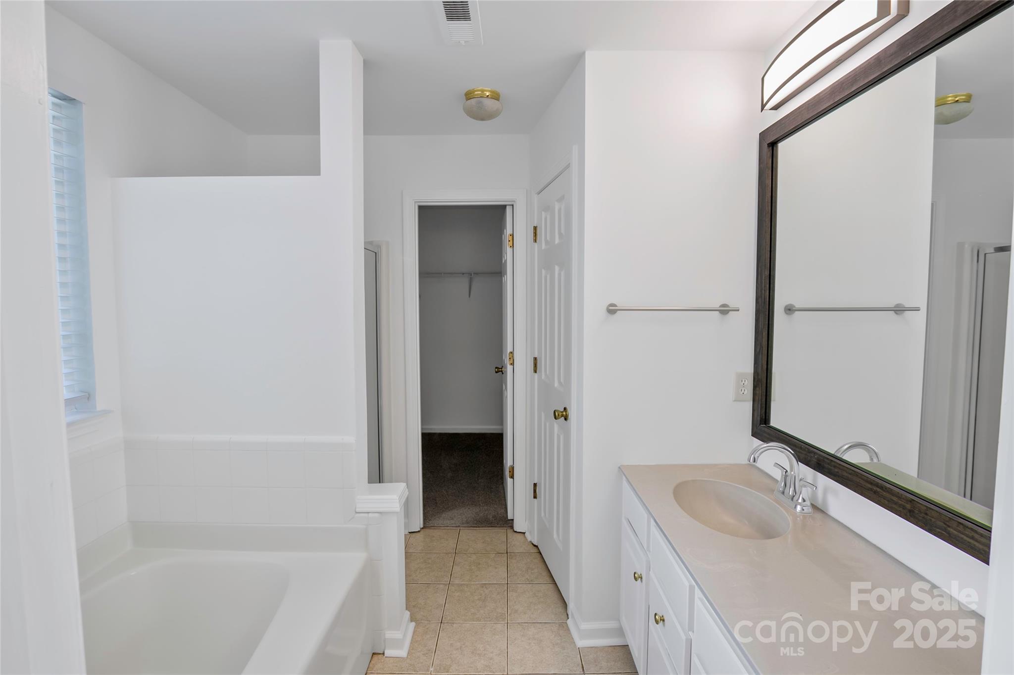 14034 Dingess Road, Unit 101 Charlotte, NC 28273 - Photo 17 of 24 a bathroom with a tub sink and mirror