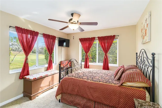 a workspace with furniture and a window