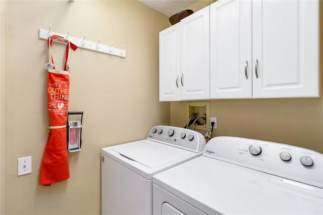 a view of a swimming pool with palm trees