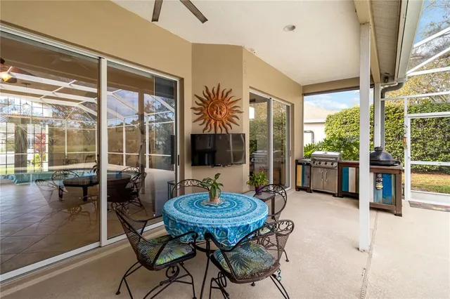 a view of a yard with an outdoor space