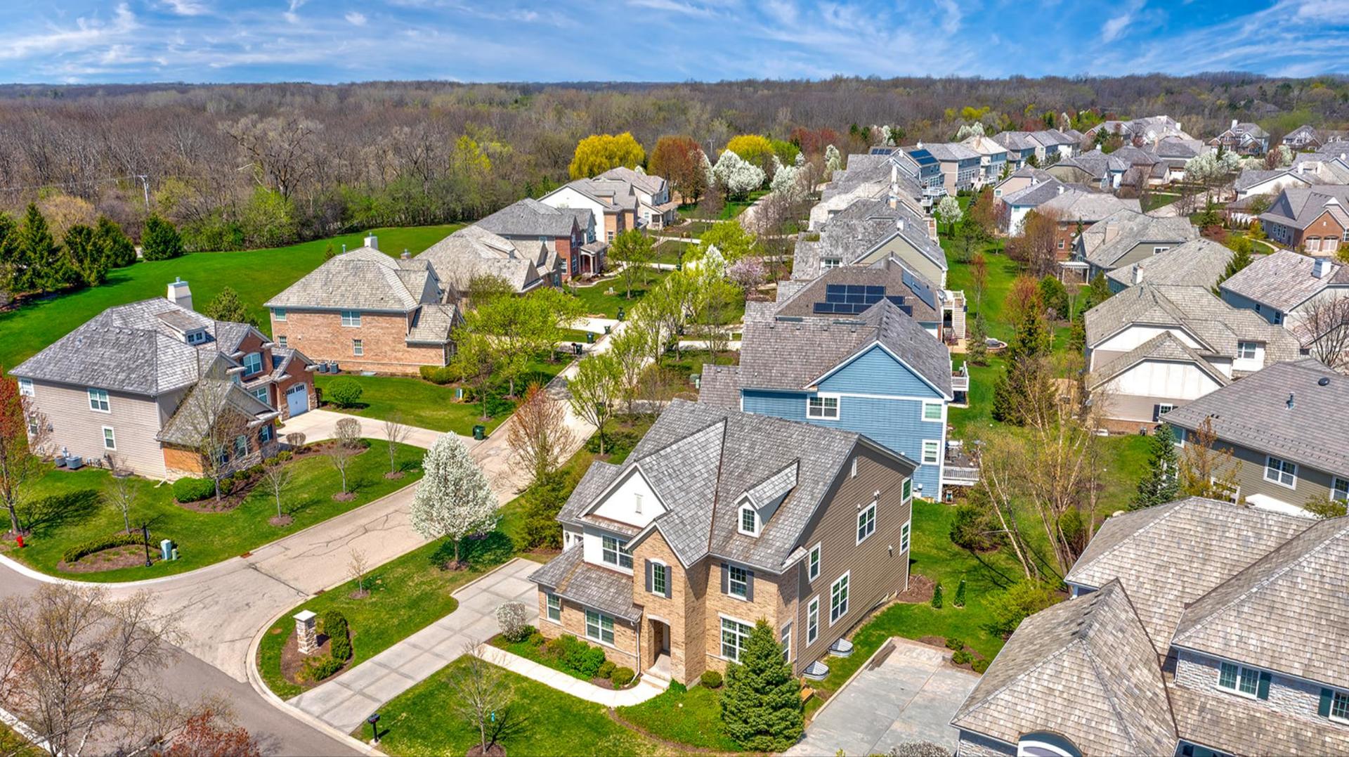 1064 Ridgeview Drive Inverness, IL 60010 - Photo 44 of 48 an aerial view of a house with a garden