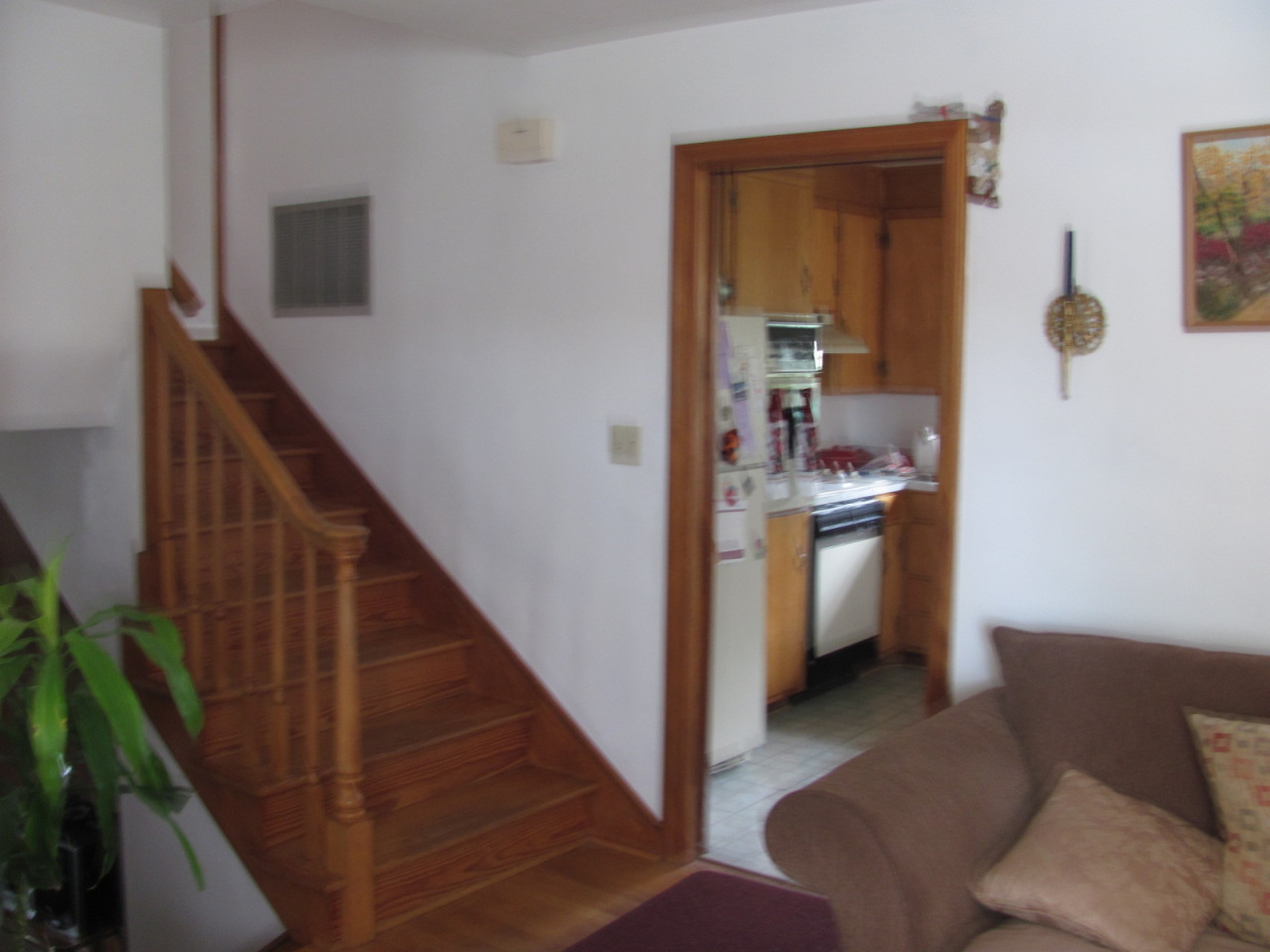 Hardwood steps and trim