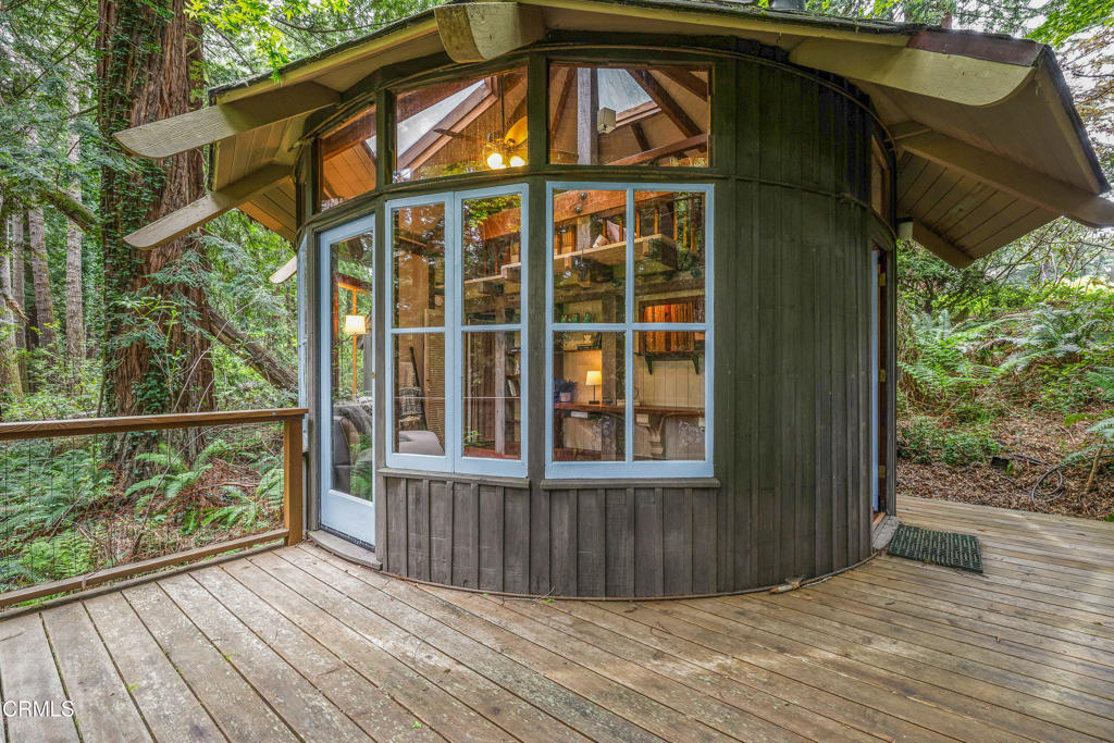 32450 Simpson Lane Fort Bragg, CA 95437 - Photo 28 of 54 a view of a house with a wooden deck