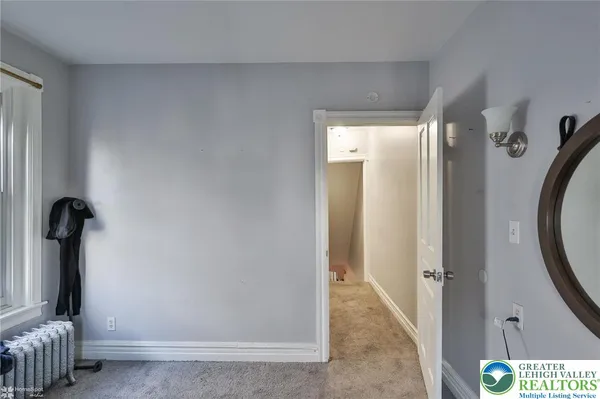 a view of a hallway with a elevator