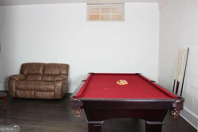 a room with furniture and screen