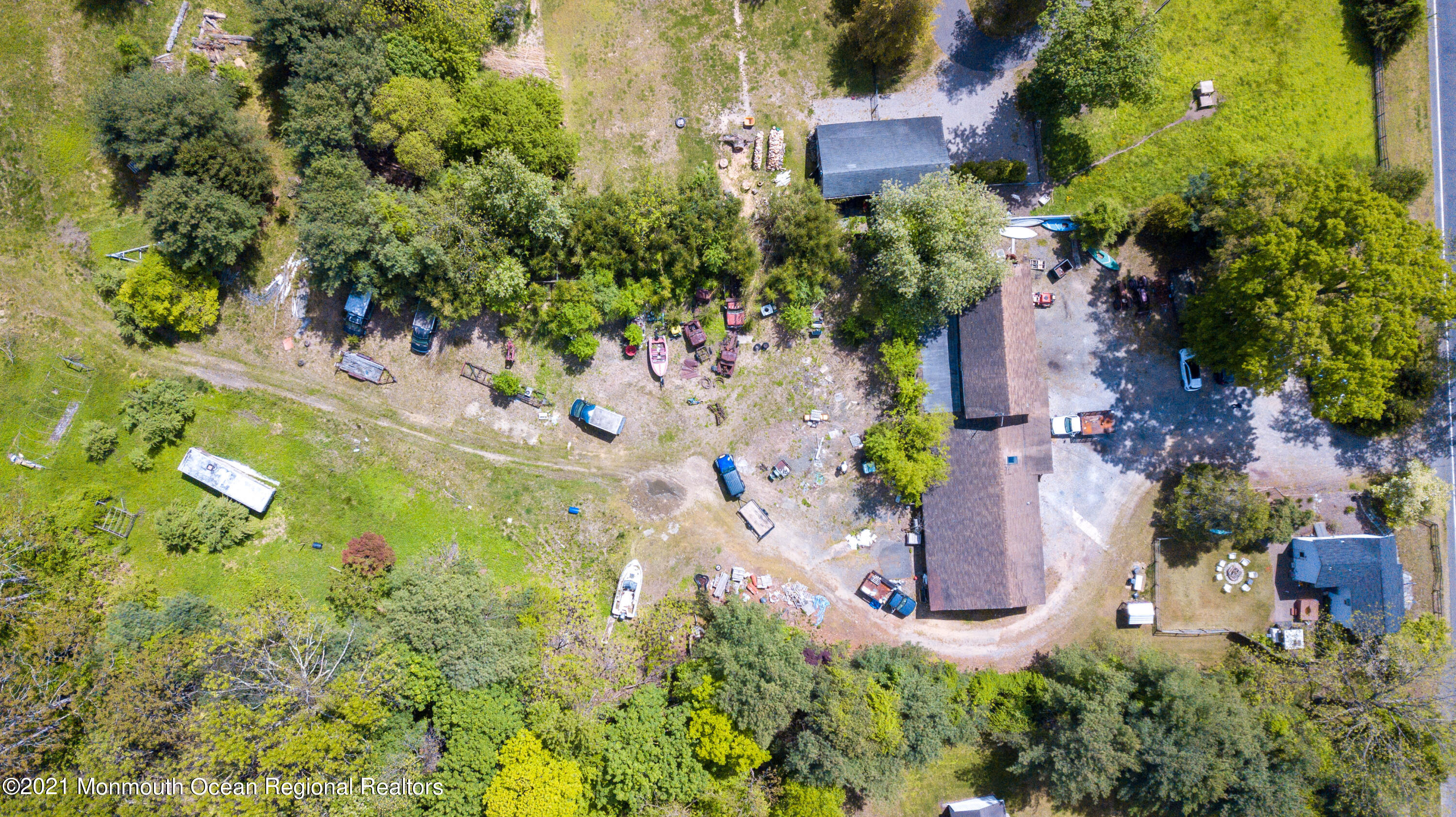 198 Adelphia Road Farmingdale, NJ 07727 - Photo 10 of 28 an aerial view of a house with a yard