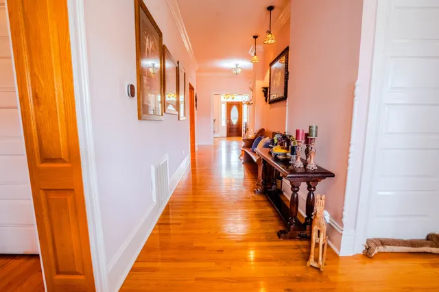 a view of living room and front door