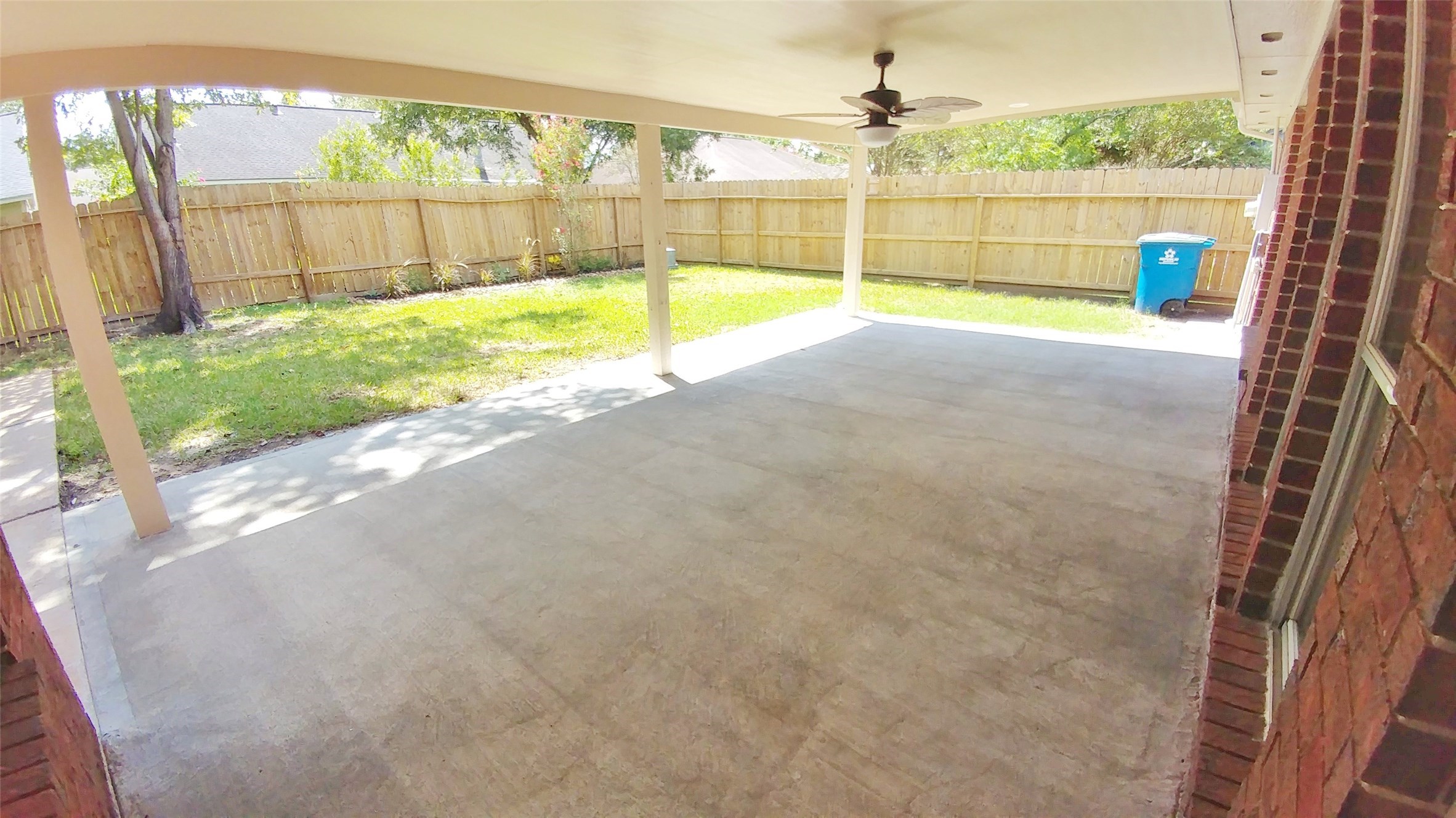 5227 Clarkston Lane Spring, TX 77379 - Photo 20 of 28 Concreted Covered Patio Backyard for Outdoor Fun! Shaded area!