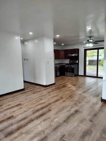 a view of kitchen and microwave