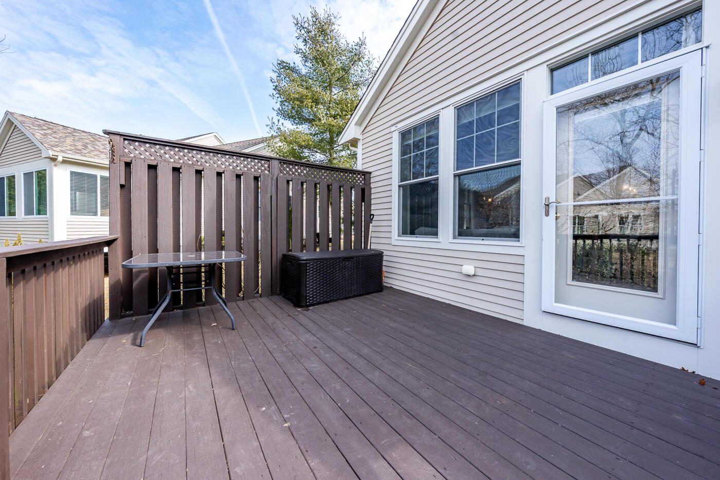 27 Grey Hawk Drive Mashpee, MA 02649 - Photo 24 of 40 a view of backyard with deck and wooden floor