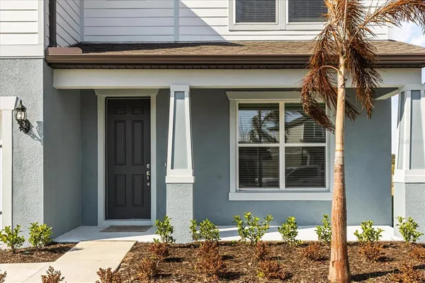 a front view of a house