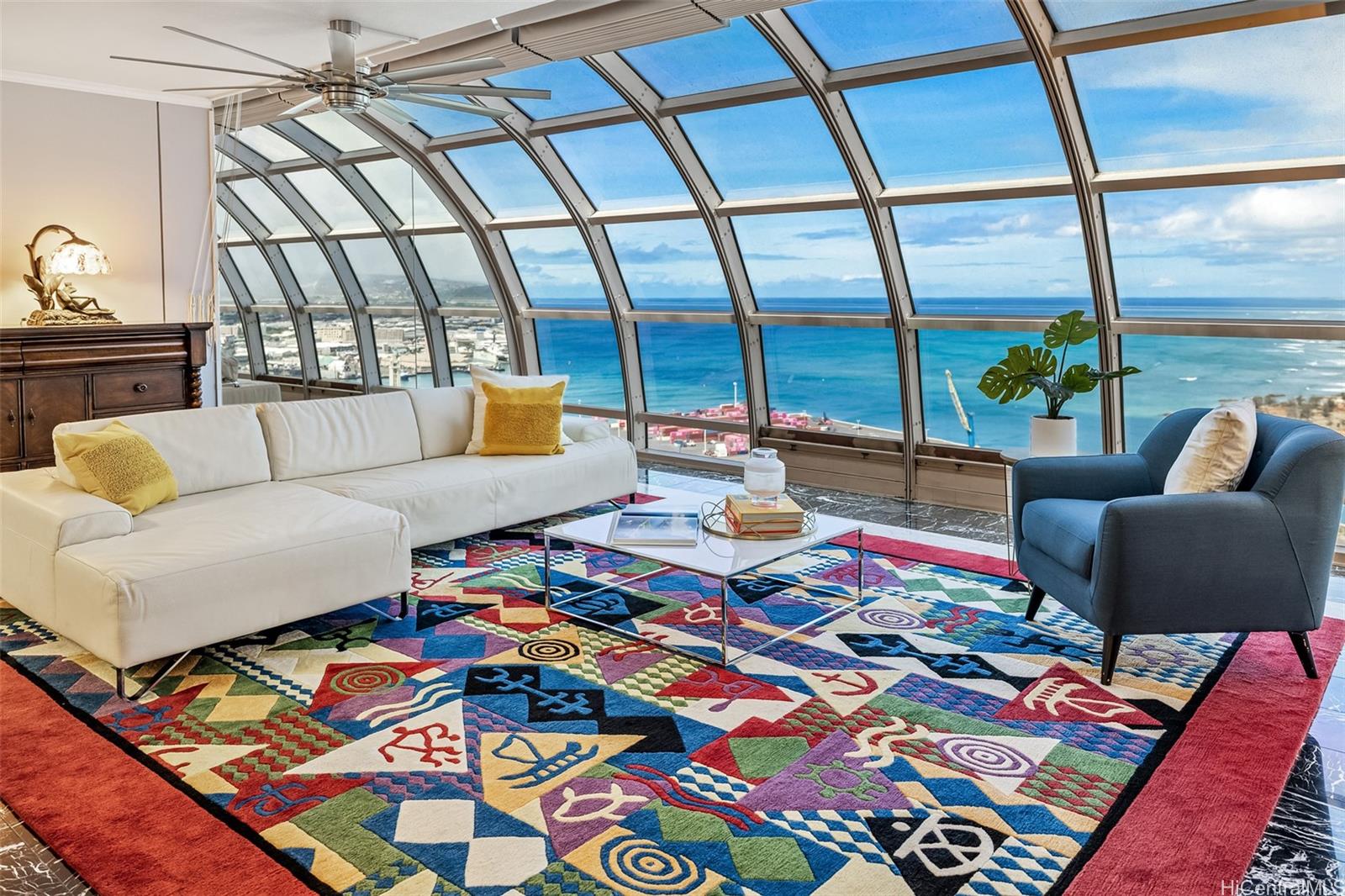 415 South Street, Unit 4202 Honolulu, HI 96813 - Photo 2 of 21 a living room with furniture and a rug