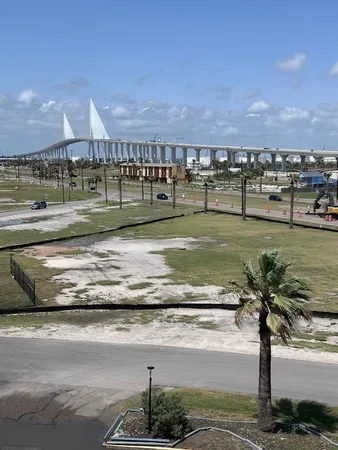 a view of a water with an ocean