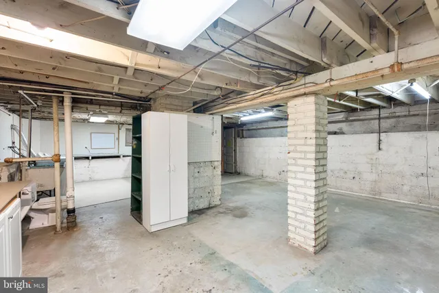 a view of storage and utility room